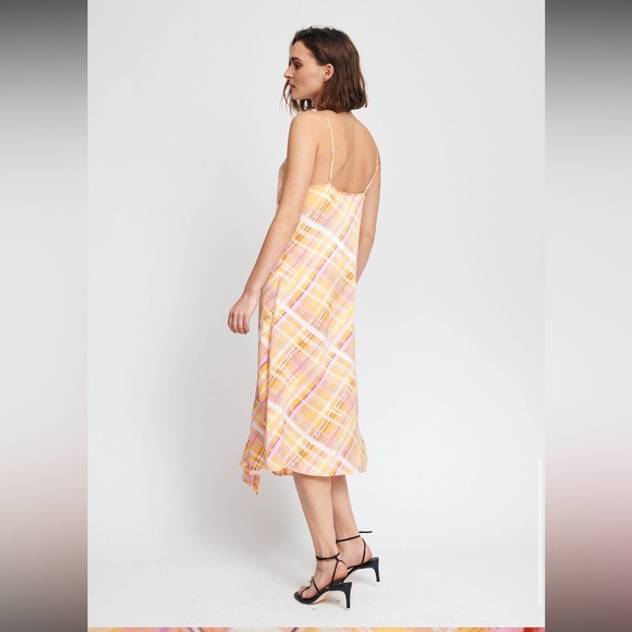 Women’s Inwear Copenhagen 1969 Slip on Yellow Check Sleeveless Dress size US 8 - Picture 13 of 13